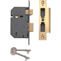 Yale Locks PM550 5 Lever Mortice Sash Lock 80mm / 3" Polished Brass