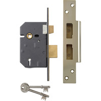 Yale Locks PM560 High Security BS 5 Lever Mortice Sash Lock 67mm / 2.5" Polish Brass