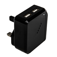 2AMP Twin USB Mains Wall Charger For Apple iPad,  iPhone,  Tablets and Smartphones