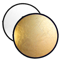 7dayshop 2 in 1 Collapsible Reflector - 32" (80cm) - White & Gold