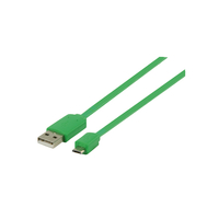 7dayshop Cables - Flat USB 2.0 A to Micro B Cable 1M Green