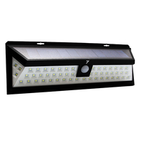7dayshop Large 54 LED Outdoor Waterproof Garden PIR Motion Sensor Solar Recharged Security 3 Mode LED Wall Light