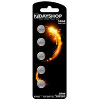 7dayshop SR44 (AG13 / LR44 / A76) Silver Oxide Button Cell Batteries - Extra Value 5 Pack