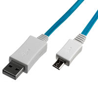 7dayshop USB LED sync cable for Motorola MOTO G,  Samsung,  HTC,  Nokia etc - Blue