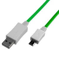 7dayshop USB LED sync cable for Motorola MOTO G,  Samsung,  HTC,  Nokia etc - Green