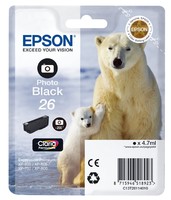 Epson Original 26XL T2631 Polar Bear Ink Cartridge 8.7ml Photo Black