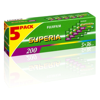 Fuji Superia 200 - 135-36 - Colour Negative Print Film - 5 PACK