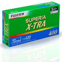 Fuji Superia X-TRA 400 - 120 Roll - Colour Negative Print Film - 5 PACK!