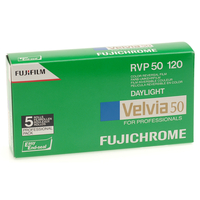 Fuji Velvia 50 - RVP 120 Roll - Colour Reversal Slide Film - 5 PACK