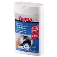 Hama Screen Cleaning Cloths - 100 Wipes in Dispenser - Ref. 062699