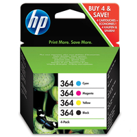 HP 364 4-pack Black and Colour Combo Pack (N9J73AE)