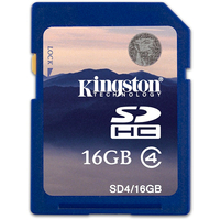 Kingston SDHC Memory Card - 16GB - Class 4