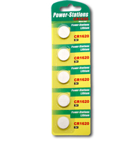 Power-Stations CR1620 Lithium Coin Cell Batteries - Extra Value 5 Pack