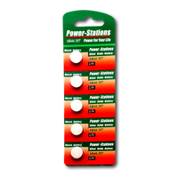 Power-Stations SR44 (AG13 / LR44) Button Cell Batteries - Extra Value 5 Pack