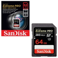 Sandisk Extreme Pro SDXC SD Memory Card UHS-II Class 10 280MB/s - 64GB