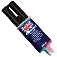 UK Adhesives Fast Setting Flexible High Strength for Non Porous Surfaces 25ml