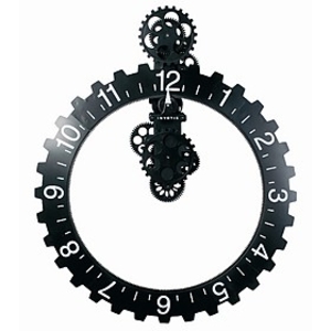Black Gear Wall Clock