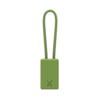 PHILO Lightning MFI Charging Cable Keychain for Apple Device - Military Green