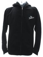Forever Slant Zip Hooded Sweat - Black