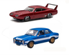Dodge Charger and Ford Escort from Fast And Furious in Red and Blue (1:43 scale by Green Light Collectibles GL86251)