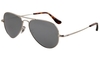 Ray Ban RB8029K Ultra Aviator Limited Ed. sunglasses 064KN4: 18K White gold plated / Polarized grey,  silver mirror lenses