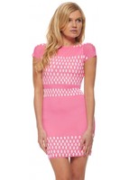 Holt Hot Pink & White Hand Painted Kristina Dress