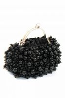 Vendula Black Large Pearl Ball Evening Bag