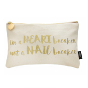 NAILSINC Slogan Cosmetic Bag – ‘I’m a heart breaker not…