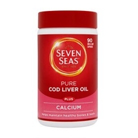 Seven Seas Cod Liver Oil Plus Calcium Capsules 90 Capsules