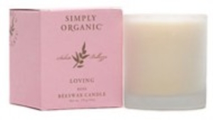 Simply Organic Loving Rose Beeswax Candle 255g