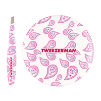 Tweezerman Paisley Mirror and Mini Slant Tweezer Set