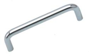 Round Pull 8 x 448 mm - Satin Anodised Aluminium