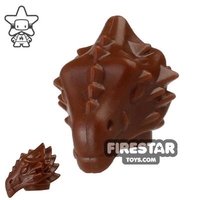 BrickWarriors - Dragonman Head - Brown