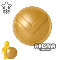 BrickWarriors - Spartan Shield - Pearl Gold