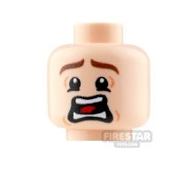 Custom Minifigure Head Terrified Male
