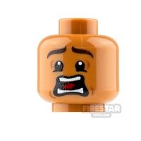 Custom Minifigure Head Terrified Male