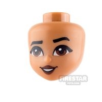 LEGO Disney Princess Mini Figure Heads - Dark Brown Eyes and Lips