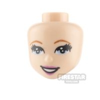 LEGO Disney Princess Minifigure Heads Dark Pink Lips