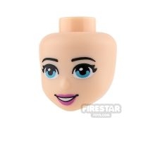 LEGO Friends Mini Figure Heads - Blue Eyes and Pink Lips