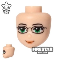 LEGO Friends Mini Figure Heads - Green Eyes and Glasses