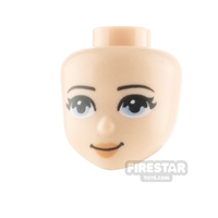 LEGO Friends Minifigure Head Light Blue Eyes