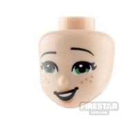 LEGO Friends Minifigure Head Open Mouth Smile Freckles