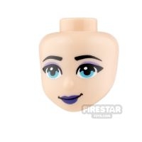 LEGO Friends Minifigure Heads Dark Purple Lips