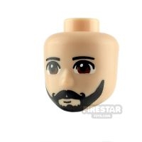 LEGO Friends Minifigure Heads Black Beard and Moustache