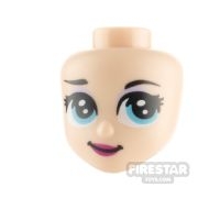 LEGO Friends Minifigure Heads Dark Azure Eyes