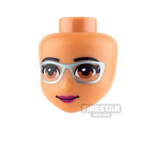 LEGO Friends Minifigure Heads Glasses and Magenta Lips
