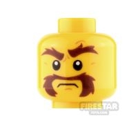 LEGO Mini Figure Heads - Bushy Moustache and Eyebrows
