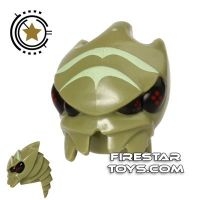 LEGO Mini Figure Heads - Galaxy Squad - Alien Buggoid - Olive Green