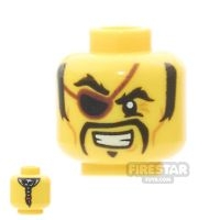 LEGO Mini Figure Heads - Ninjago - Eyepatch,  Moustache and Ponytail