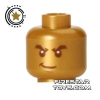 LEGO Mini Figure Heads - Ninjago Lloyd - Pearl Gold